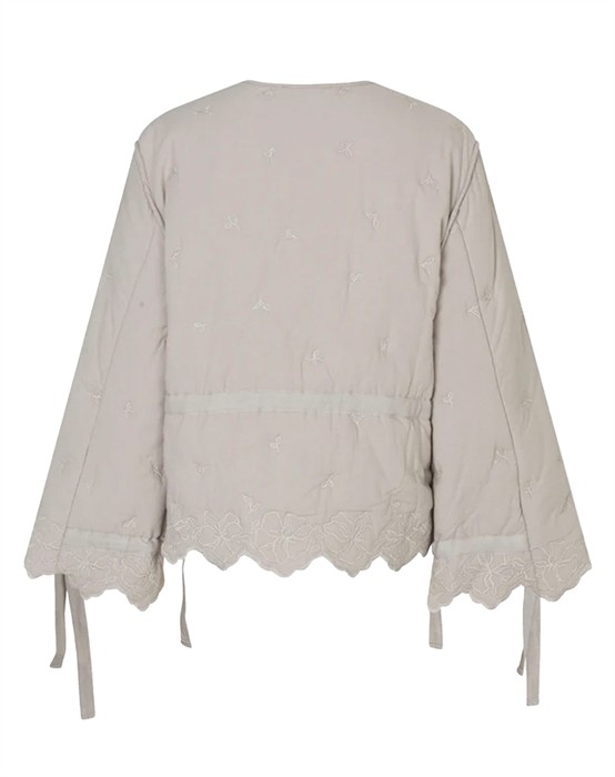 Gathered Tie Jakke - Wild Quilted Flowers